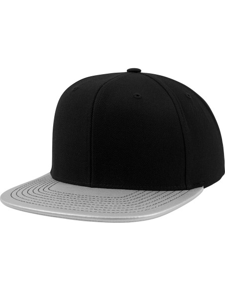 F-6089PU-Visière snapback métallique