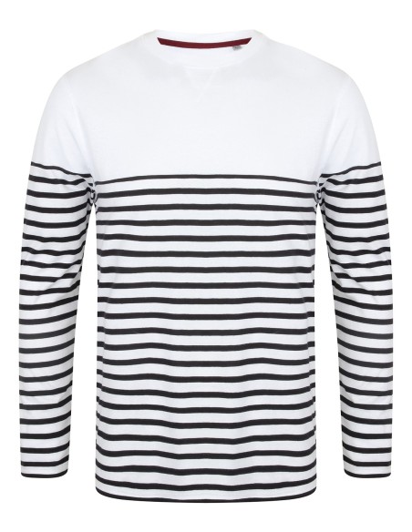 F-FR134-T-shirt à manches longues rayé Breton