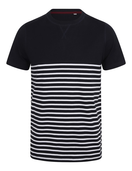 F-FR135-T-shirt Breton à manches courtes