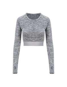 A-JC039-WOMEN'S LONG SLEEVE CROP T