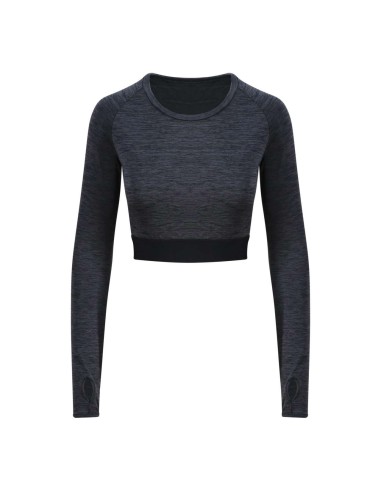 A-JC039-WOMEN'S LONG SLEEVE CROP T