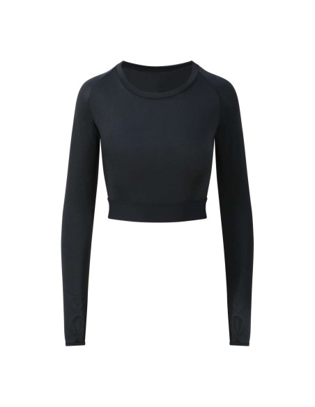 A-JC039-WOMEN'S LONG SLEEVE CROP T