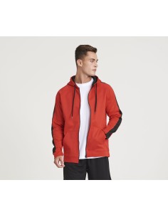 A-JH066-Sweat à capuche zippé Sports Polyester