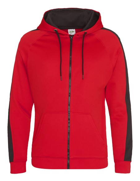 A-JH066-Sweat à capuche zippé Sports Polyester
