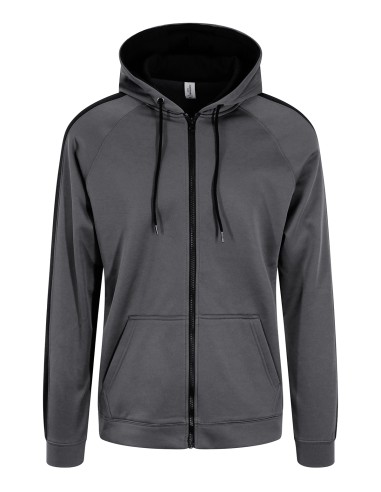 A-JH066-Sweat à capuche zippé Sports Polyester
