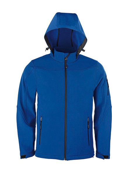 H-1101-Mens Hooded Soft-Shell Jacket