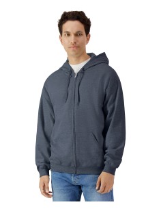 G-SF600-Softstyle® Midweight Fleece Adult Full Zip Hooded Sweatshirt