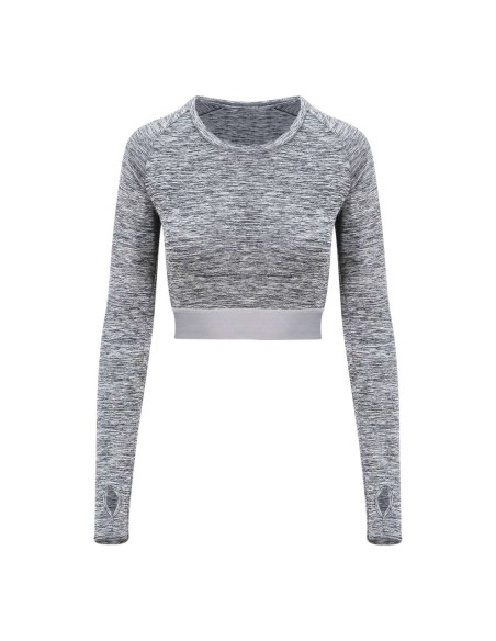 A-JC039-WOMEN'S LONG SLEEVE CROP T