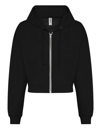 A-JH065-Sweat à capuche coupe crop tendance pour femme