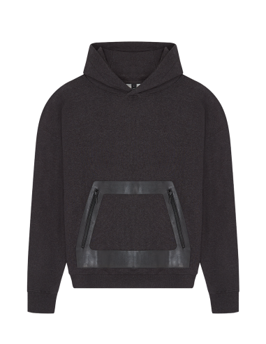 EPF-EP311-Leather Panel Hoodie