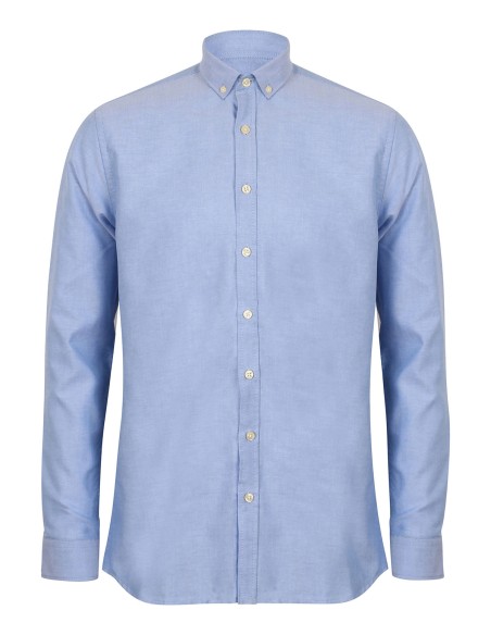 H-H512-Chemise Oxford moderne à manches longues