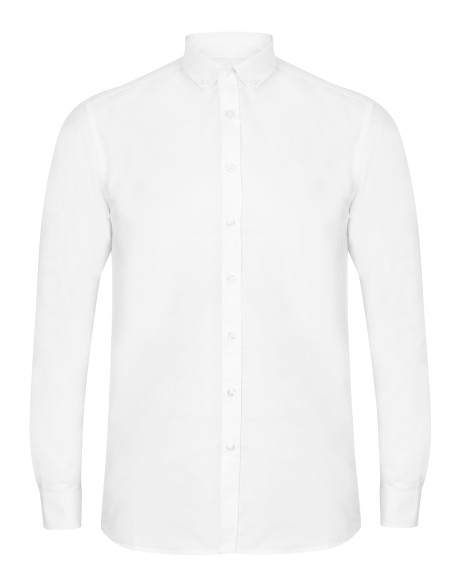 H-H512-Chemise Oxford moderne à manches longues