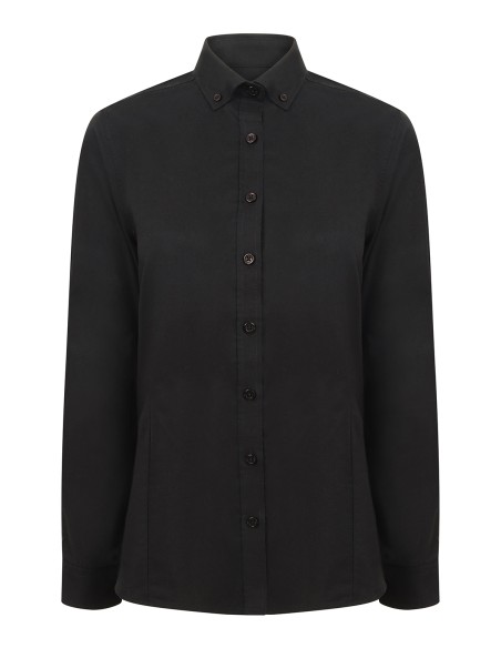 H-H513-Chemise Oxford moderne à manches longues femme