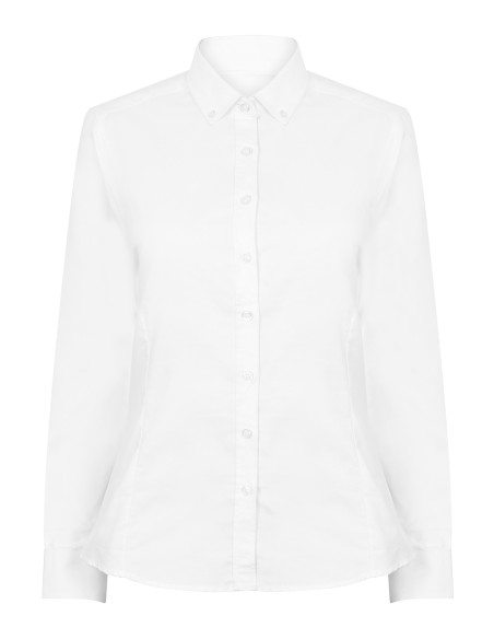 H-H513-Chemise Oxford moderne à manches longues femme