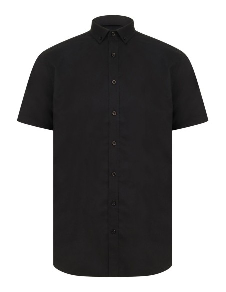 H-H517-Chemise Oxford moderne à manches courtes