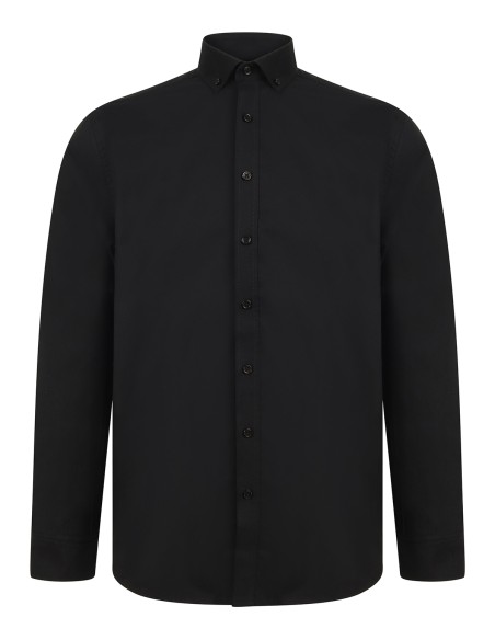 H-HB512-Chemise Oxford moderne à manches longues