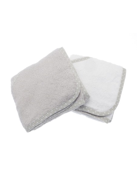 H-HL182-Cape de bain bébé à capuche (lot de 2)