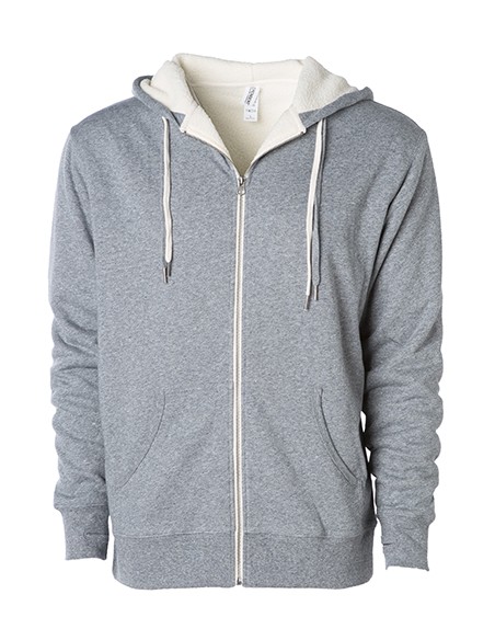 I-EXP90SHZ-Unisex Sherpa Lined Zip Hooded Jacket