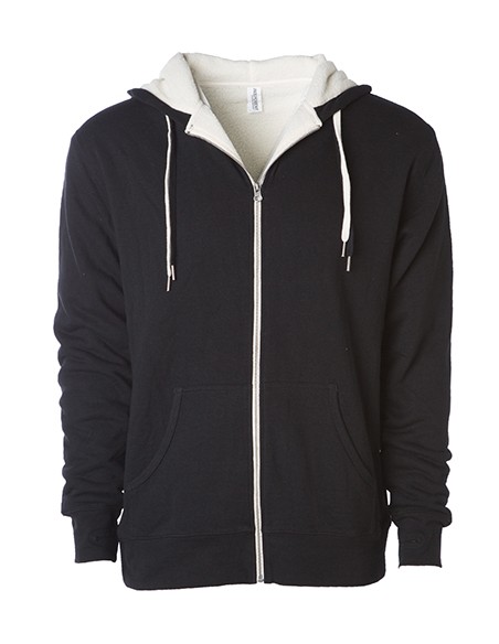 I-EXP90SHZ-Unisex Sherpa Lined Zip Hooded Jacket