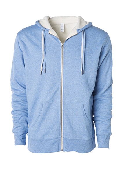 I-EXP90SHZ-Unisex Sherpa Lined Zip Hooded Jacket