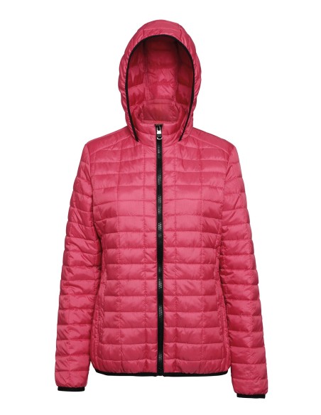 2-TS23F-Veste à capuche Honeycomb femme