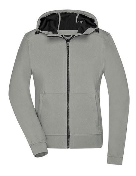 J-JN1145-Ladies Hooded Softshell Jacket