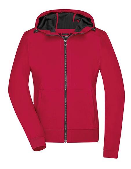 J-JN1145-Ladies Hooded Softshell Jacket