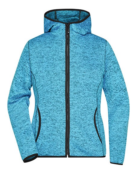 J-JN588-Ladies Knitted Fleece Hoody