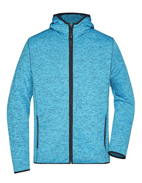 J-JN589-Mens Knitted Fleece Hoody