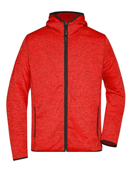J-JN589-Mens Knitted Fleece Hoody