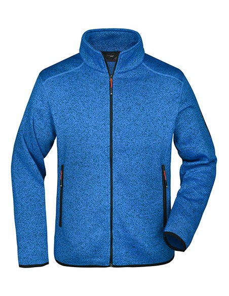 J-JN762-Mens Knitted Fleece Jacket
