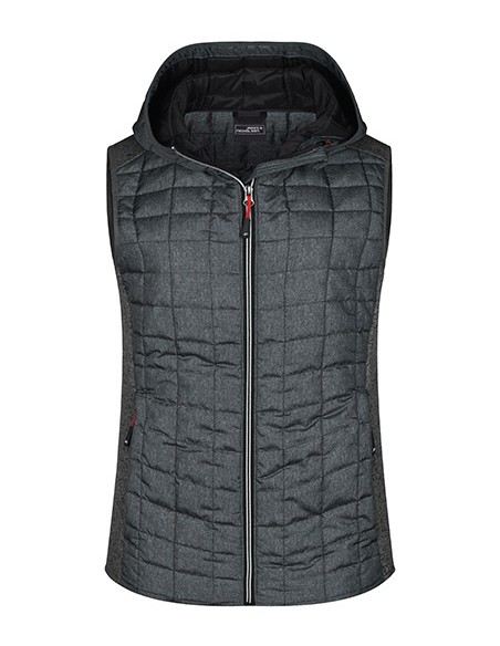 J-JN767-Ladies Knitted Hybrid Vest