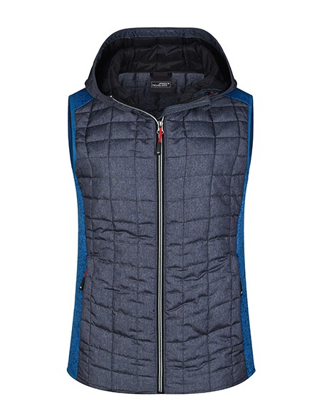 J-JN767-Ladies Knitted Hybrid Vest