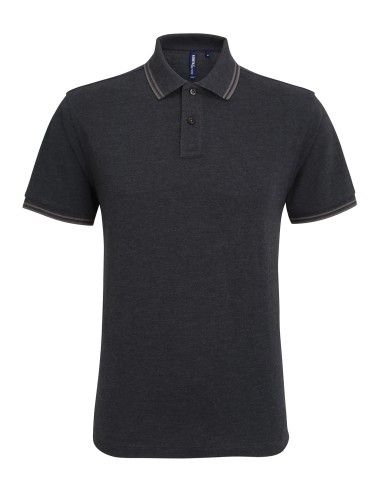 ASQ-AQ011-Mens Classic Fit Tipped Polo