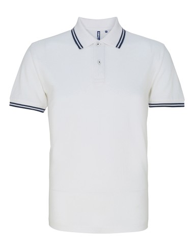 ASQ-AQ011-Mens Classic Fit Tipped Polo