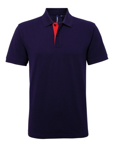 ASQ-AQ012-Mens Classic Fit Contrast Polo
