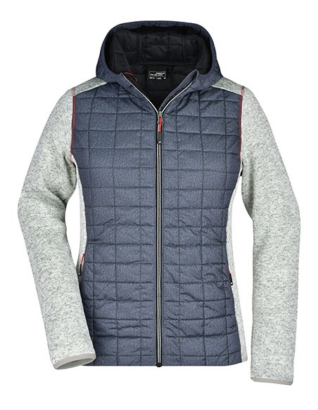J-JN771-Ladies Knitted Hybrid Jacket