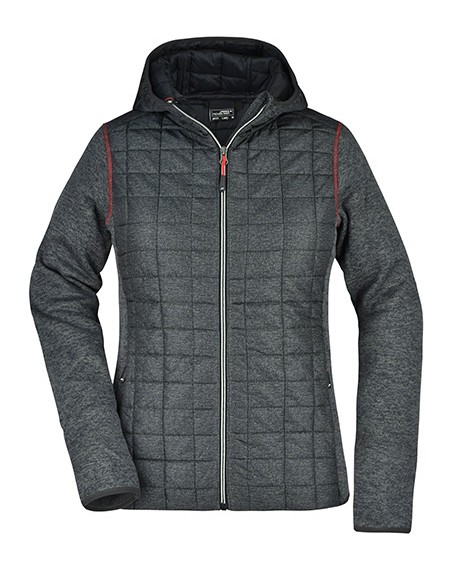 J-JN771-Ladies Knitted Hybrid Jacket