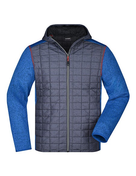 J-JN772-Mens Knitted Hybrid Jacket